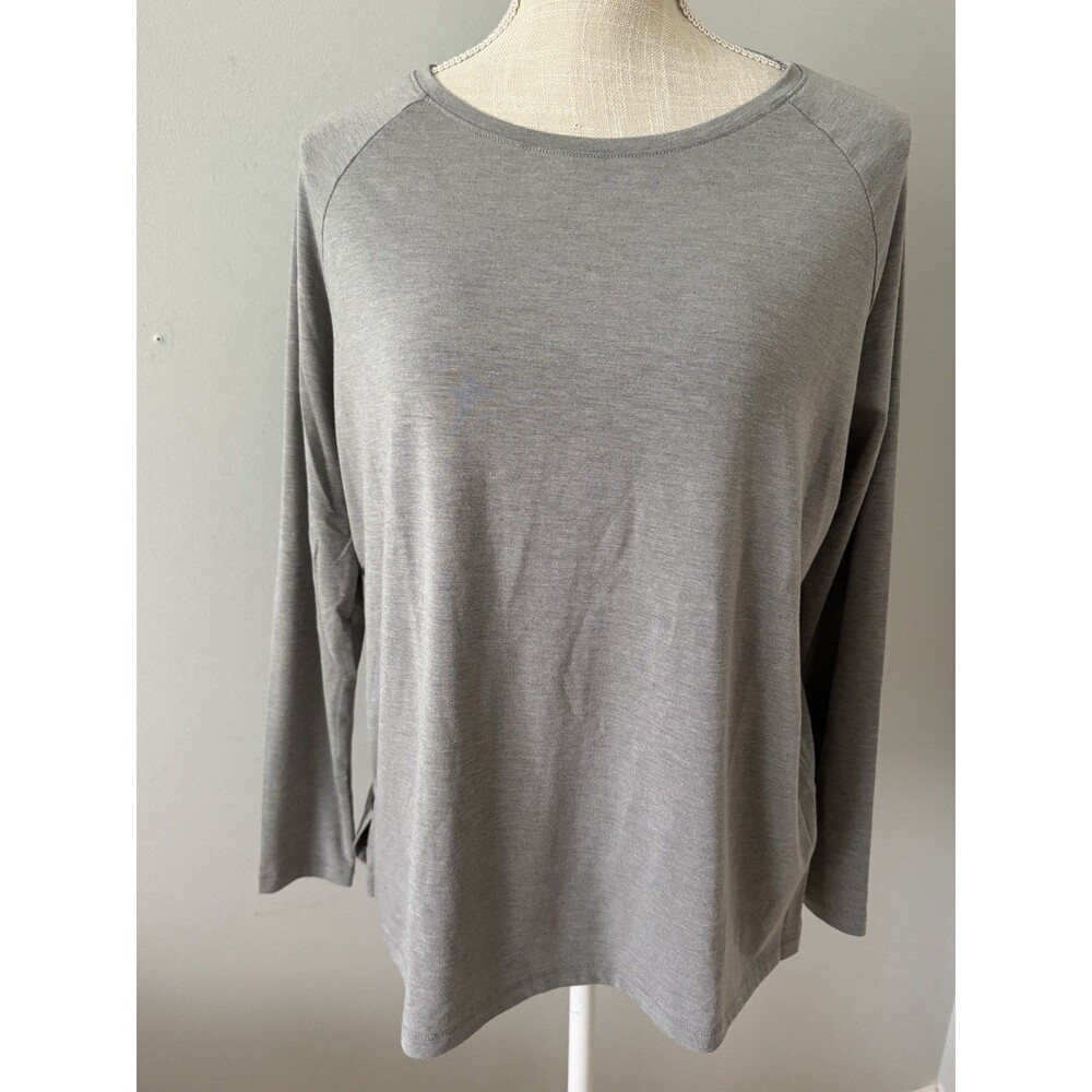 Free Fly Apparel Women’s Gray Long Sleeve Bamboo T-shirt Size Small